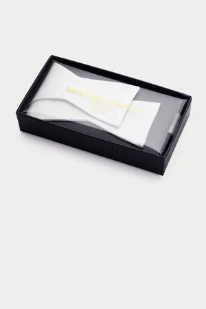 SAVILE ROW White Self Bow Tie One
