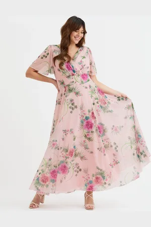 Scarlett & Jo Curve Isabelle Angel Sleeve Maxi Dress AU 26