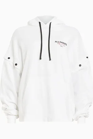 AllSaints AllSaints White Amore Amphie 100% Organic Cotton Hoodie S