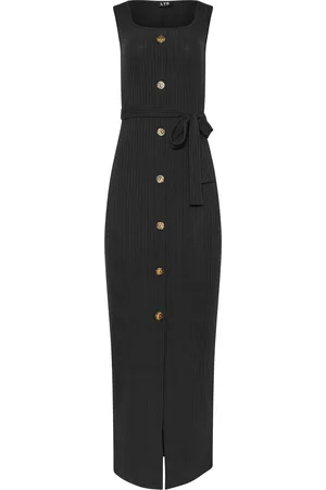 Long Tall Sally Sleeveless Ribbed Button Thru Dress AU 16 Tall