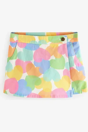Little Bird Rainbow Confetti Heart Twill 100% Cotton Skort 11