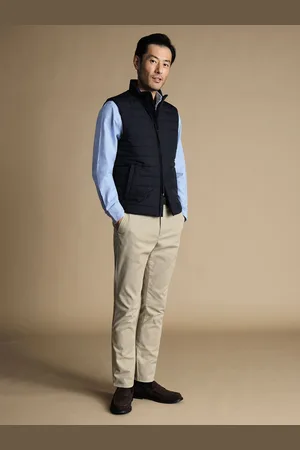 Charles Tyrwhitt Blue Weight Quilted Gilet M