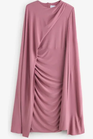 Club L Marysol Asymmetric Cape Midi Dress AU 16