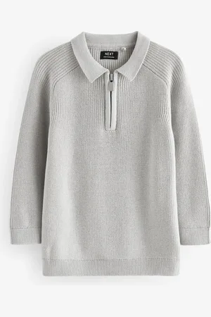 Next Long Sleeve Quarter Zip Knitted Polo Shirt (3mths-7yrs) 3