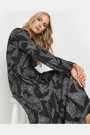 Long Tall Sally Long Sleeve Tiered Smock Dress AU 14 Tall