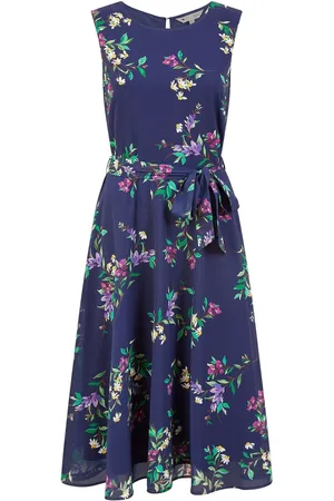 Yumi Floral Print Midi Skater Dress AU 12
