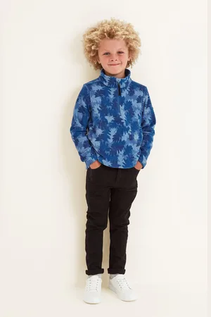 Tog 24 Blue Kids Toffolo Zip Neck Aegean Camo Leaf Fleece 152158cm
