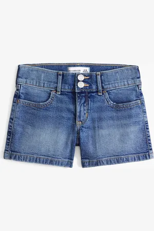 Abercrombie & Fitch Medium Wash Low Rise Denim Shorts 15