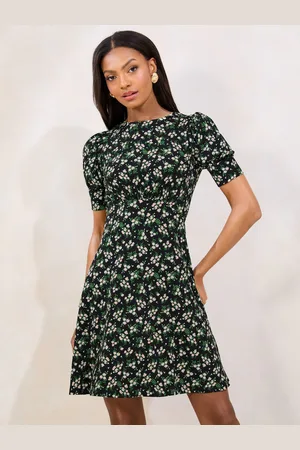 Lipsy London Printed Jersey Underbust Mini Dress AU 16