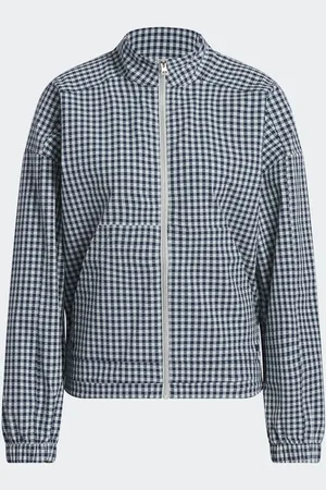 adidas Navy Ultimate365 Gingham Jacket L Reg
