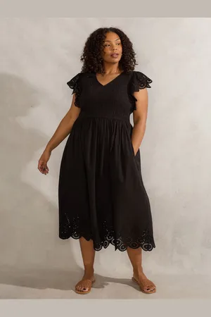 Live Unlimited London Broderie Shirred 100% Organic Cotton Dress 20