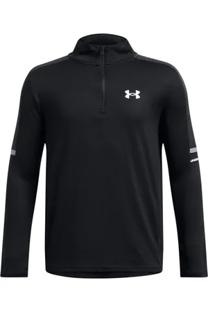 Under Armour Black Black Tech Utility Quarter Zip 100% Cotton T-Shirt 9