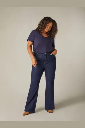 Live Unlimited London Blue Curve Petite Bootcut Comfort Jeans AU 18