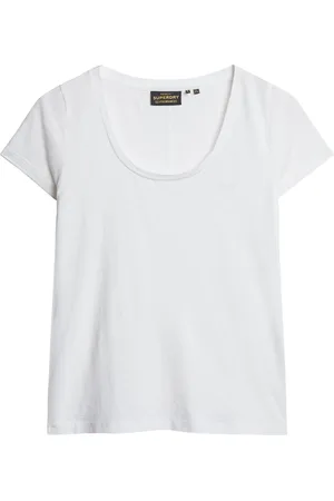 Superdry Studio White Scoop Neck T-Shirt AU 12
