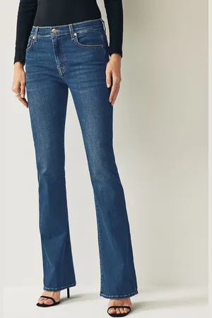 7 for all Mankind Dark Blue Bair Rinsed Bootcut Flare Jeans 31W x 31L (UK 31 R)