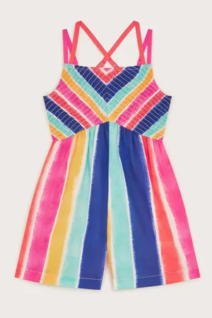 Monsoon Pink Strappy Stripe Playsuit 12
