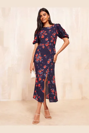 Friends Like These Ruched Short Sleeve Midi Dress AU 12
