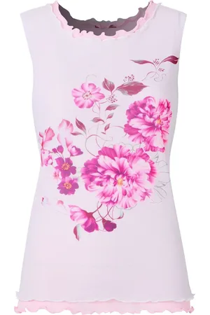 Joe Browns Pink Layered Mesh Floral Sleeveless Top AU 18