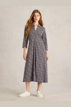 White Stuff Rua Jersey Shirt Dress AU 12