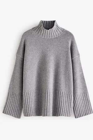 Barbour Grey Serena Knitted 100% Cotton Wool Mix Jumper AU 10