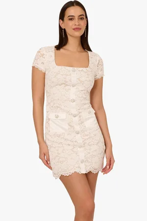 Adrianna Papell Corded Lace Short Dress AU 12