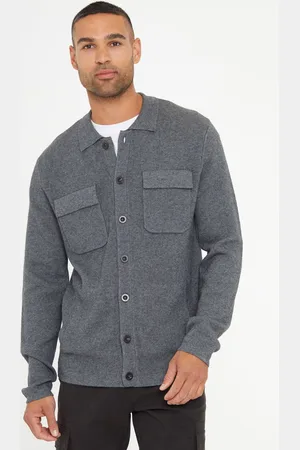Threadbare Grey Long Sleeve Knitted Shirt S