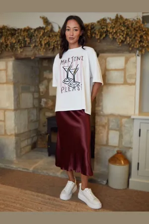 Threadbare Satin Midi Skirt AU 14