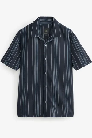 Next Cuban Collar Textured Jersey Short Sleeve Shirt 3XL