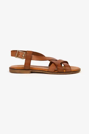 PENELOPE CHILVERS Buttercup Brown Leather Sandals AU 6 (EU 37)