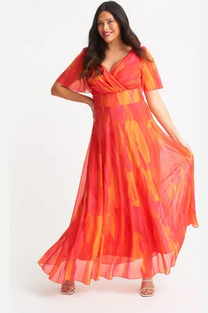 Scarlett & Jo Curve Isabelle Angel Sleeve Maxi Dress AU 14
