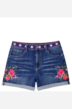 Joe Browns Floral Print Embroidered Shorts AU 16