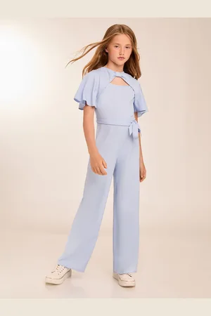 Lipsy London Navy Blue Cut-Out Flutter Sleeve Jumpsuit (5-16yrs) 10 Years (140cm)