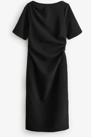 Next Ruched Short Sleeve Midi Dress AU 10