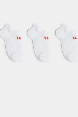Sweaty Betty White Lightweight Trainer Socks 3 Pack AU 6-8