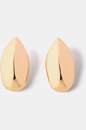 mint&berry Gold Tone Statement Earrings One