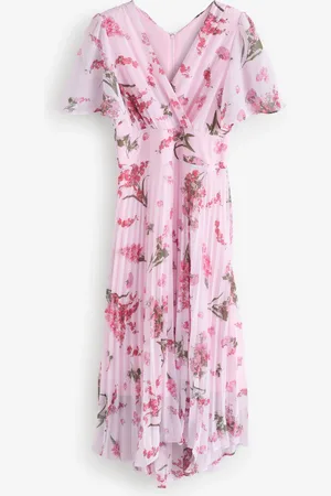 Jolie Moi Angel Sleeve Pleated Chiffon Maxi Dress AU 14