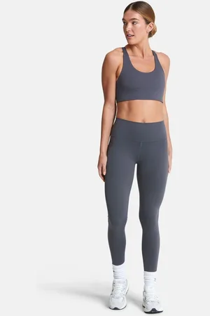 Gym + Coffee Grey Womens Aurora Full Length Leggings XS Reg