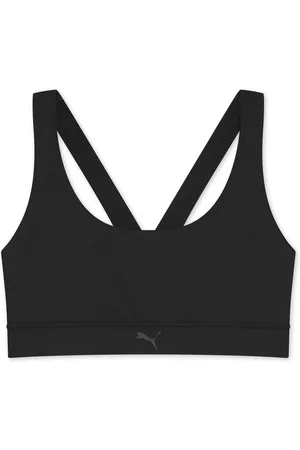 PUMA Black Womens TRAIN Mid-Impact Bra M