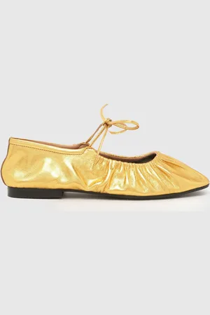 Schuh Lindy Leather Ruched Ballerinas AU 8 (EU 39)