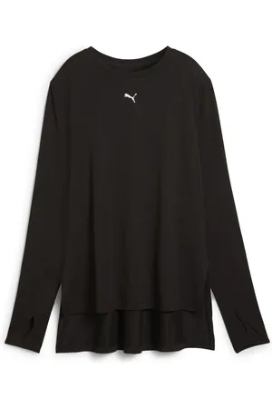 PUMA Black Womens Oversized MODEST T-Shirt XS