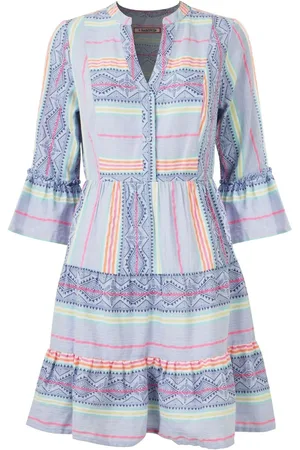 Joe Browns Neon Striped Flared Sleeve Tunic Mini Dress AU 10