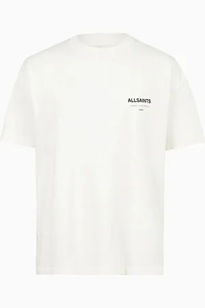 AllSaints AllSaints White 100% Organic Cotton Underground Crew Neck T-Shirt XL