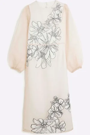 River Island Floral Print Midi Dress AU 10