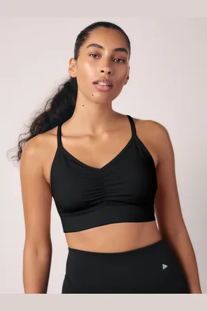 Next Black Seamless Strappy Sports Bra XL