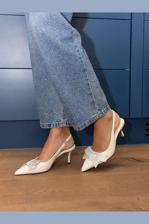 Novo Regular Fit Isernia Luxe Diamante Bow Slingback Court Shoes AU 7 (EU 38)