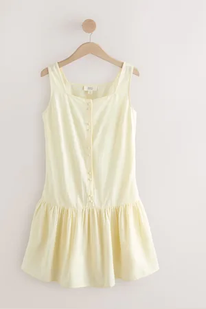 Next Square Neck Tiered Mini Boho Dress 18tall