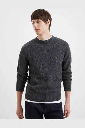 French Connection Blue Crew Neck Knit Jumper XL
