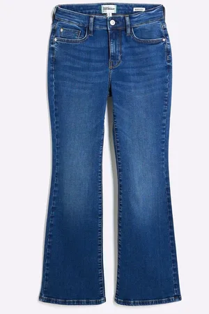 River Island Blue Denim Mid Rise Bootcut Jeans 10 XS