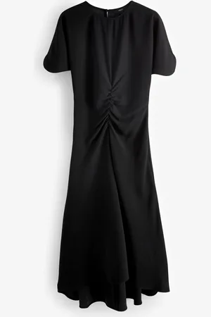Next Short Sleeve Ruched Midi Dress AU 10