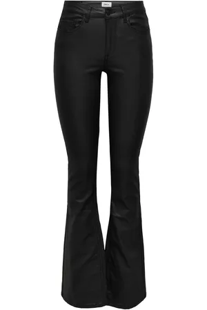 ONLY Black Blush Mid Waist Flared Jeans With Super Stretch AU 16